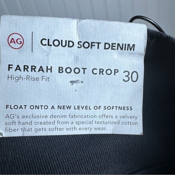 AG Adriano Goldschmied FARRAH BOOT CROP SULFUR BLACK NWT SZ 30 CROPPED BOOTCUT - Picture 11 of 16